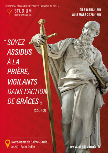 Session Bible et pri&egrave;re &ldquo;Soyez assidus &agrave; la pri&egrave;re&rdquo; (Col 4,2)