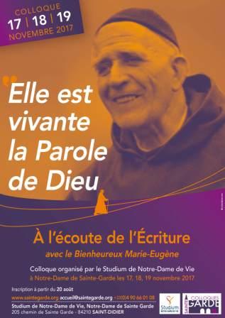 Colloque "Elle est vivante la Parole de Dieu" A l'écoute de l'Ecriture avec le Bienheureux Marie-Eugène