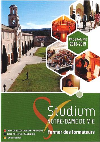 Programme des cours 2018 - 2019